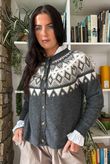 Fair Isle Cardigan Grey